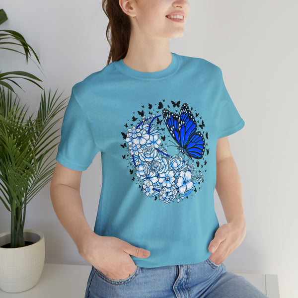 T shirt "BUTTERFLY EFFECT"    Unisex Adult Size short sleeve Jersey tee, shirt GolfDisco exclusive stamp design