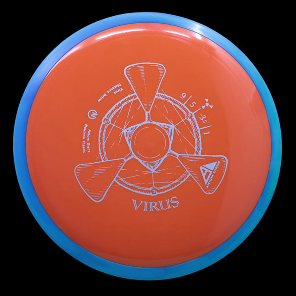 Axiom - Virus - Neutron - Distance Driver 160-164 11 ORANGE BLUE 160 AXIOM Disc Golf disc golf discs disc golf discs for sale discs distance Distance Driver MVP NEUTRON understable VIRUS