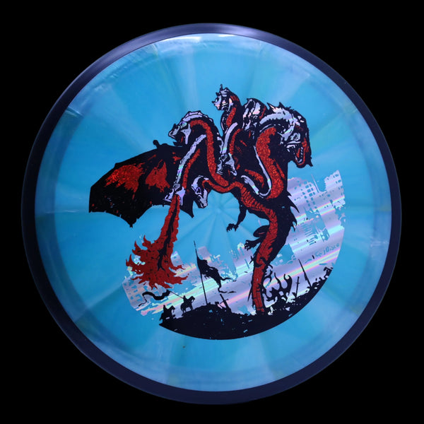 MVP - Plasma Servo - "THE DRAGON" A GolfDisco original custom stamp design 30 CADET BLUE 158 GOLFDISCO ORIGINALS MVP MVP Disc Sports servo