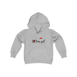 Hoodie Sweatshirt "I LOVE DISC GOLF" Heavy blend for youth-kid (S TO XL) Sport Grey DISC GOLF CHILD DISC GOLF KID DISC GOLF SWEATER DTG Hoodies I LOVE DISC GOLF SWEATER I LOVE DISC GOLF SWEATSHIRT Kids' Clothing Regular fit Sweatshirts