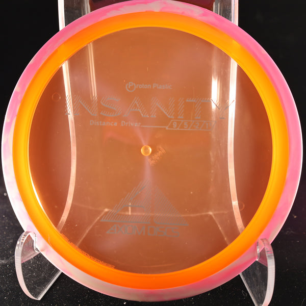 Axiom - Insanity - Proton - Distance Driver 155-159 ORANGE PINK 156 Axiom Axiom discs Disc Golf disc golf discs disc golf discs for sale discs Driver insanity MVP MVP Disc Sports neutron PROTON Stable Understable