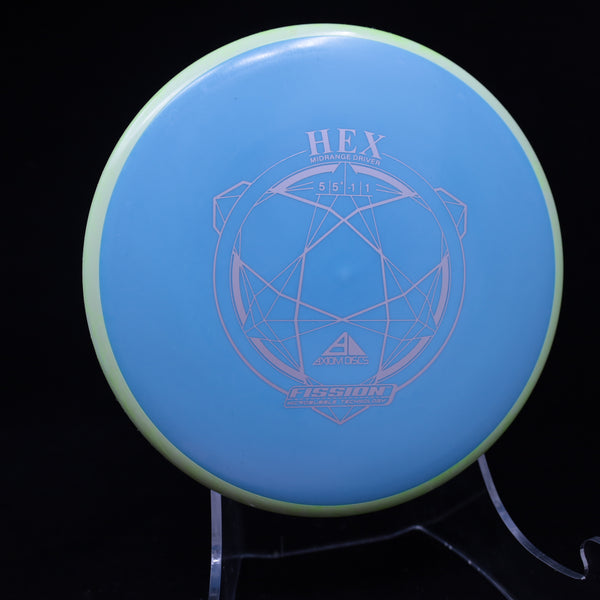 Axiom - Hex - Fission - Midrange 165-169 34 BLUE YELLOW 165 axiom Disc Golf disc golf discs disc golf discs for sale discs hex march newsletter mid Mid-Range midrange midrange driver mvp Neutron stable straigh swirly understablem