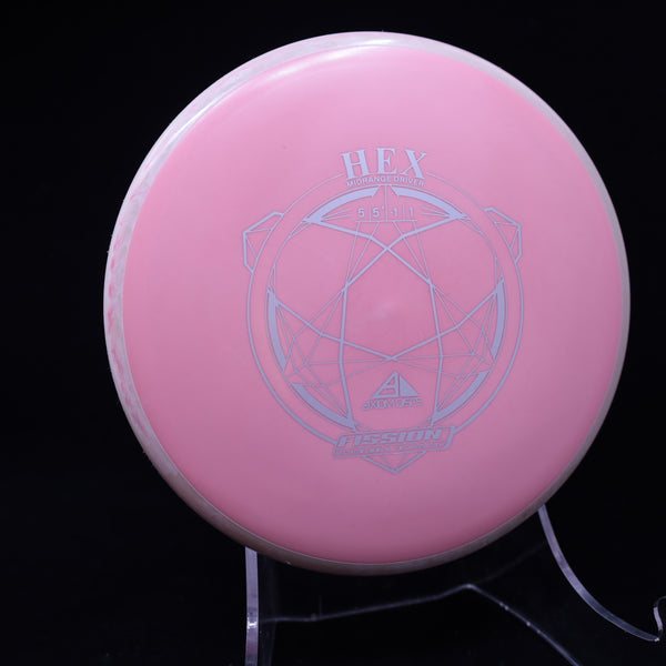 Axiom - Hex - Fission - Midrange 165-169 22 PINK 166 axiom Disc Golf disc golf discs disc golf discs for sale discs hex march newsletter mid Mid-Range midrange midrange driver mvp Neutron stable straigh swirly understablem