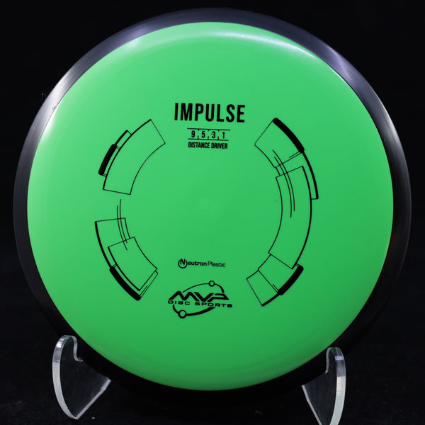 MVP - Impulse - Neutron Plastic - Distance Driver 165-169 GREEN BRIGHT 165 Disc Golf driver fairway gyro impulse mvp neutron