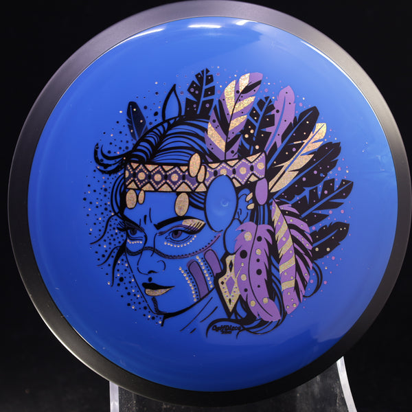 MVP - Trail - Neutron - GolfDisco Originals "Hurit" triple foil- custom stamp design 2 BLUE 170 GOLFDISCO ORIGINALS HURIT HURIT INDIAN STAMP James Conrad Line MVP MVP Disc Sports MVP Neutron MVP Trail release date neutron