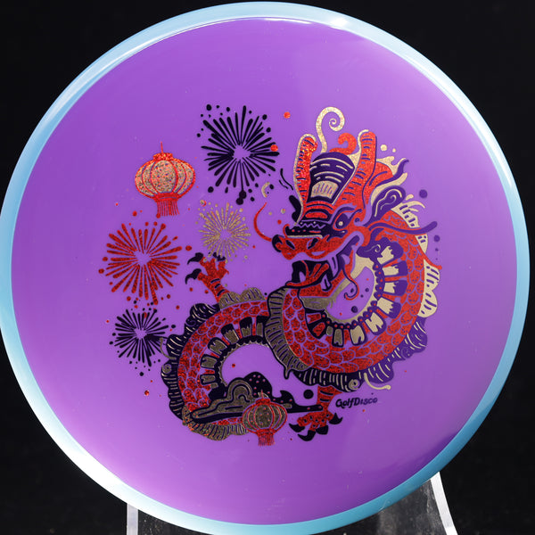 Axiom - Hex - Neutron - "CHUXI" A GolfDisco Original 2 PURPLE BLUE 176 axiom chinese dragon Disc Golf disc golf discs disc golf discs for sale discs fireqorks GOLFDISCO ORIGINALS hex lanters mid Mid-Range midragne midrange midrange driver mvp Neutron new year stamp stable swirly understablem