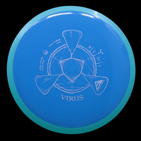 Axiom - Virus - Neutron - Distance Driver 155-159 13 BLUE GREEN 156 AXIOM Disc Golf disc golf discs disc golf discs for sale discs distance Distance Driver MVP NEUTRON understable VIRUS