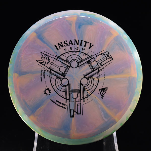 Axiom - Insanity - Cosmic Neutron - Distance Driver 165-169 11 SWIRLY SLATE CYAN YELLOW 166 Axiom Axiom discs axiom neutron cosmic Disc Golf disc golf discs disc golf discs for sale discs Driver insanity MVP MVP Disc Sports neutron Stable Understable