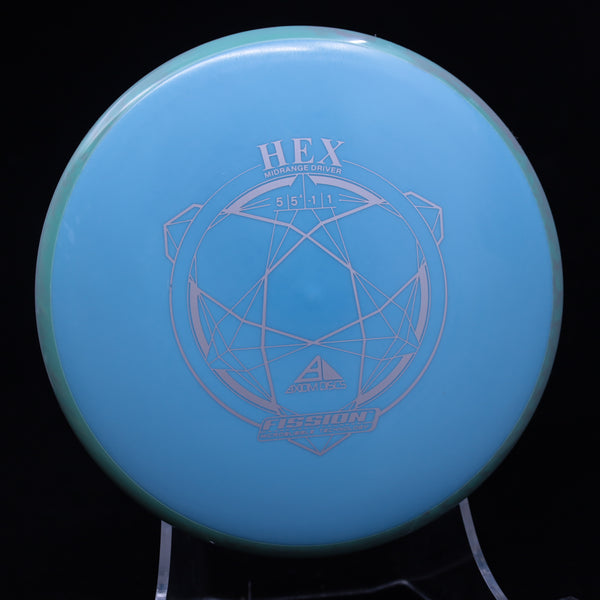 Axiom - Hex - Fission - Midrange 165-169 1 BLUE GREEN 167 axiom Disc Golf disc golf discs disc golf discs for sale discs hex march newsletter mid Mid-Range midrange midrange driver mvp Neutron stable straigh swirly understablem