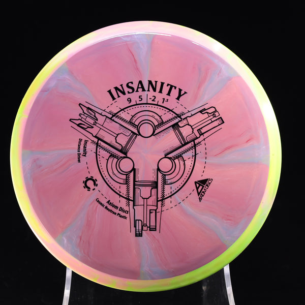 Axiom - Insanity - Cosmic Neutron - Distance Driver 155-159 26 PINK YELLOW 156 Axiom Axiom discs axiom neutron cosmic Disc Golf disc golf discs disc golf discs for sale discs Driver insanity MVP MVP Disc Sports neutron Stable Understable