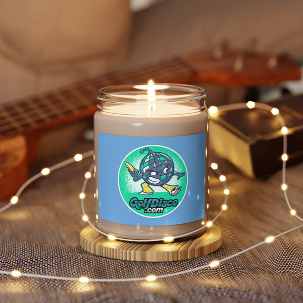 Scented Soy Candle, 9oz glass jar " GOLFDISCO logo" 5 scents to choose from.   100% soy wax blend, 100% cotton wick