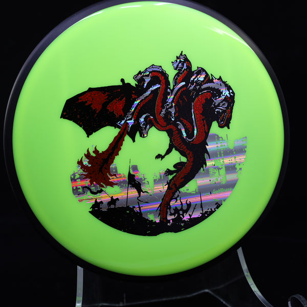 MVP - Detour - Neutron - GolfDisco Original "THE DRAGON" 1 YELLOW 178 7 headed dragon custom stamp detour dragon evil dragon GOLFDISCO ORIGINALS James Conrad special edition the dragon triple foil