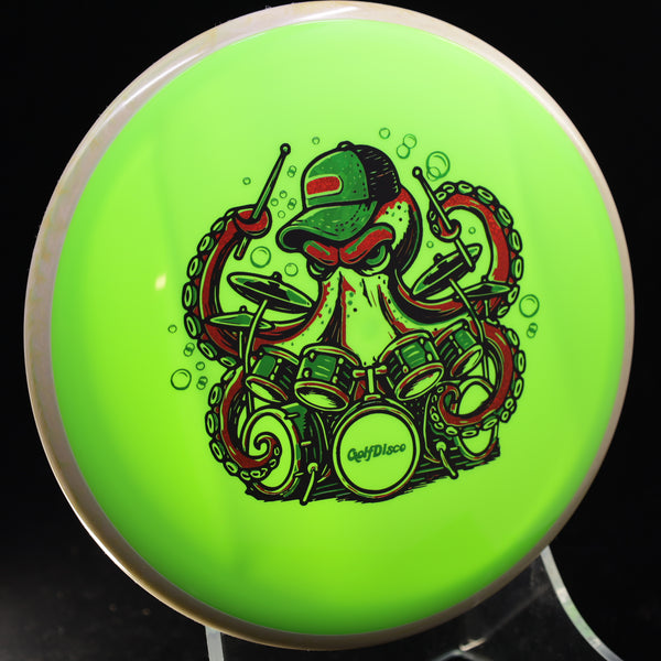 Axiom - Hex - Neutron - GolfDisco Originals "Otto" 18 GREEN 176 axiom christmas disc disc golf discs disc golf discs for sale discs GOLFDISCO ORIGINALS hex mid Mid-Range midrange midrange driver mvp Neutron ocean life octopus otto preorder sea creature stable swirly understablem Unisex