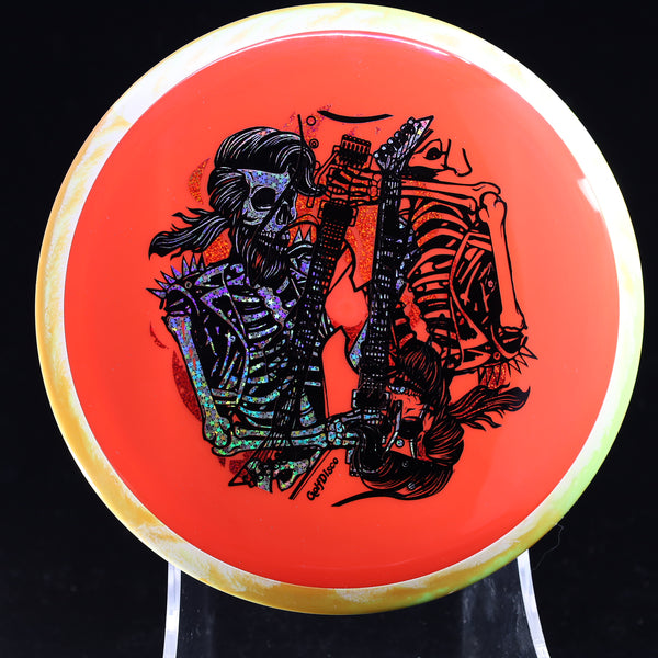 MISPRINTS - Axiom Neutron Insanity - GolfDisco Originals "Rock N' Roller" 8 ORANGE 173 GOLFDISCO ORIGINALS misprint misprints skeleton skeleton stamp skeleton stampmusic stamp skeletons