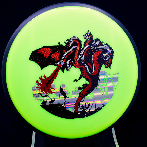 MVP - Detour - Neutron - GolfDisco Original "THE DRAGON" 30 YELLOW 178 7 headed dragon custom stamp detour dragon evil dragon GOLFDISCO ORIGINALS James Conrad special edition the dragon triple foil