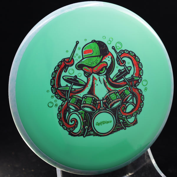 Axiom - Hex - Neutron - GolfDisco Originals "Otto" 2 GREEN 176 axiom christmas disc disc golf discs disc golf discs for sale discs GOLFDISCO ORIGINALS hex mid Mid-Range midrange midrange driver mvp Neutron ocean life octopus otto preorder sea creature stable swirly understablem Unisex