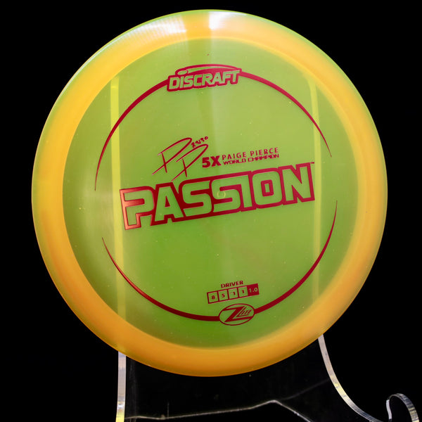 Discraft - Passion - Z Lite - Paige Pierce Driver 14 ORANGE RED 149 discraft passion discraft passion flight numbers paige pierce passion passion disc passion disc golf passion discraft