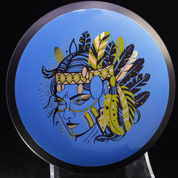 MVP - Trail - Neutron - GolfDisco Originals "Hurit" triple foil- custom stamp design 28 BLUE 170 GOLFDISCO ORIGINALS HURIT HURIT INDIAN STAMP James Conrad Line MVP MVP Disc Sports MVP Neutron MVP Trail release date neutron