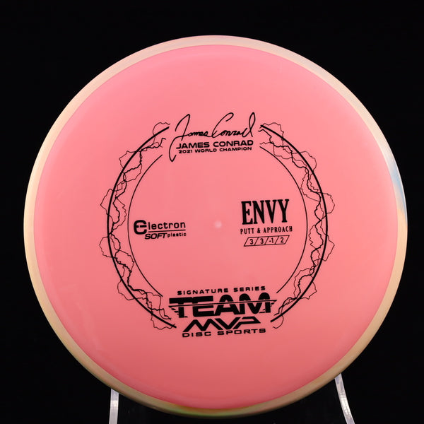 Axiom - Envy - Electron SOFT - James Conrad Signature Edition 170-175 2 SALMON RED BEIGE 173 Appoach Approach Axiom Axiom discs conrad disc golf discs disc golf discs for sale discs envie envy james jamesconrad MVP MVP Disc Sports put putt Putt and Approach Putter Putter Pocket Putting soft z