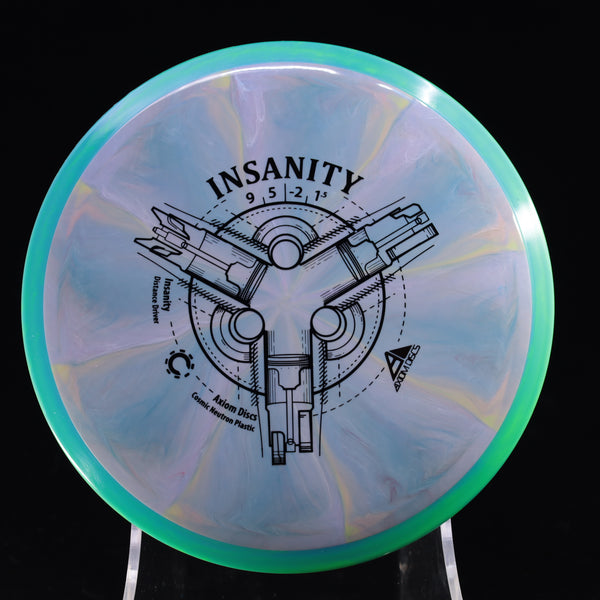 Axiom - Insanity - Cosmic Neutron - Distance Driver 155-159 24 BLUE GRAY TURQUOISE 156 Axiom Axiom discs axiom neutron cosmic Disc Golf disc golf discs disc golf discs for sale discs Driver insanity MVP MVP Disc Sports neutron Stable Understable