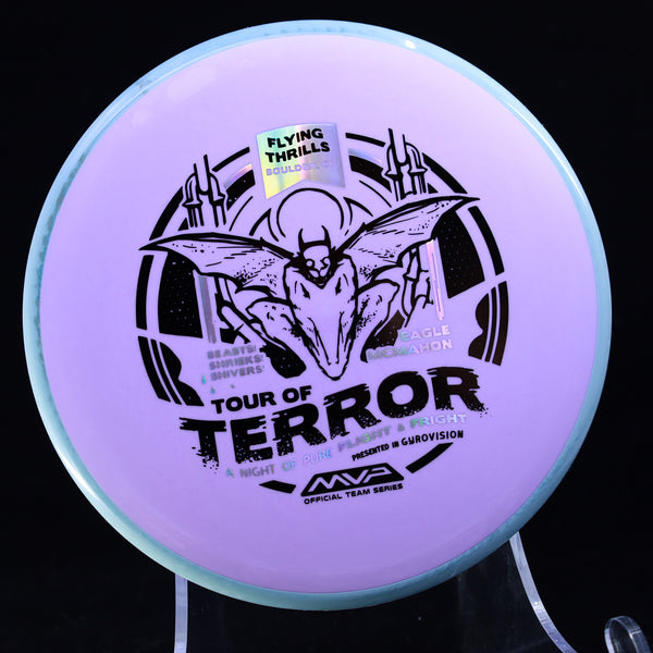 Axiom - PYRO - Fission - Eagle McMahon, Tour of Terror, 2024 Team Series Halloween Edition 10 PURPLE 178 fission pyro flying thrills halloween 2024 headwind midrange Midrange Discs midrange driver team series halloween edition tour of terror