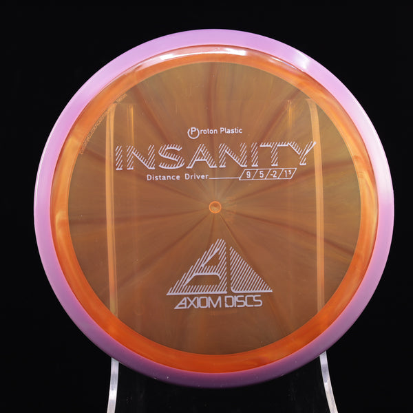 Axiom - Insanity - Proton - Distance Driver 165-169 3 ORANGE PURPLE 167 Axiom Axiom discs Disc Golf disc golf discs disc golf discs for sale discs Driver insanity MVP MVP Disc Sports neutron PROTON Stable Understable