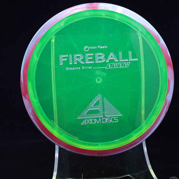 Axiom - Fireball - Proton - Distance Driver 155-159 GREEN RED 156 axiom disc golf discs disc golf discs for sale discs fireball flick mvp neutron overstable proton Utility z