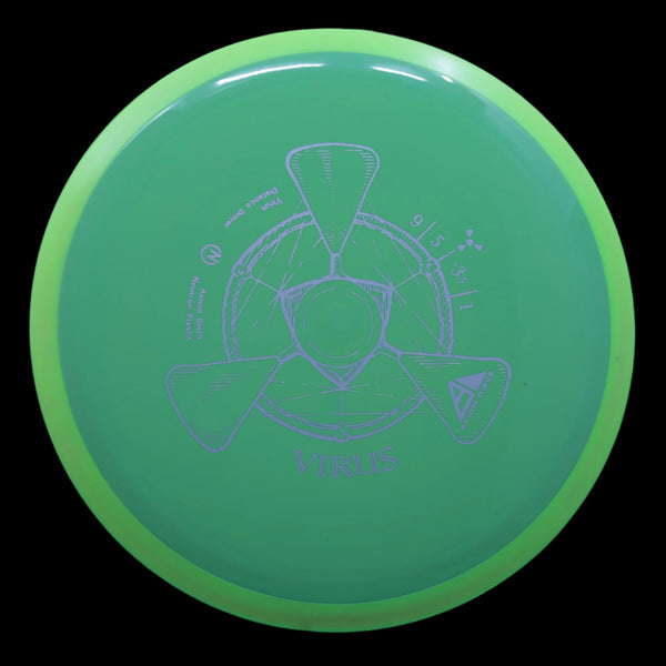 Axiom - Virus - Neutron - Distance Driver 160-164 10 GREEN YELLOW 160 AXIOM Disc Golf disc golf discs disc golf discs for sale discs distance Distance Driver MVP NEUTRON understable VIRUS