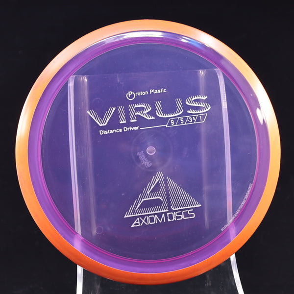 Axiom - Virus - Proton - Distance Driver 165-169 14 PURPLE ORANGE RED 166 AXIOM Disc Golf disc golf discs disc golf discs for sale discs distance Distance Driver MVP proton understable VIRUS