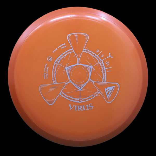 Axiom - Virus - Neutron - Distance Driver 170-175 1 ORENGE 173 AXIOM Disc Golf disc golf discs disc golf discs for sale discs distance Distance Driver MVP NEUTRON understable VIRUS