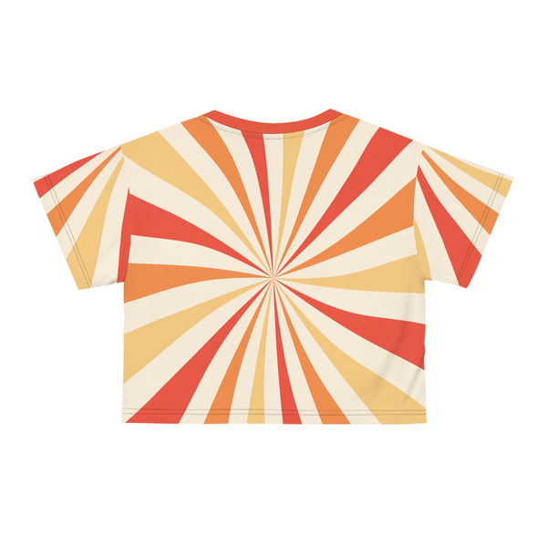 Crop Tee "Hot Rod Driver" A Golfdisco custom art original AOP Graphic Tee Beach Day Outfit Beach Vibes Shirt. Bold Pattern Shirt Casual Tee Style Colorful Casual Top Fun Summer Wear golfdisco original Graphic Tee Design hot rod driver Retro Fashion Tee Retro Summer Shirt Stylish Summer Top Summer Fashion Top Unique Crop Top Vintage Car Tee Vintage Crop Tee