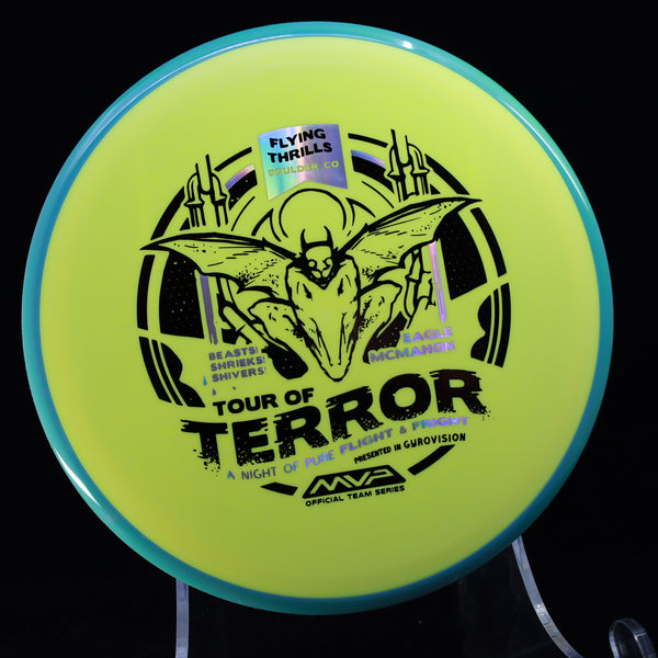 Axiom - PYRO - Fission - Eagle McMahon, Tour of Terror, 2024 Team Series Halloween Edition 11 YELLOW 178 fission pyro flying thrills halloween 2024 headwind midrange Midrange Discs midrange driver team series halloween edition tour of terror