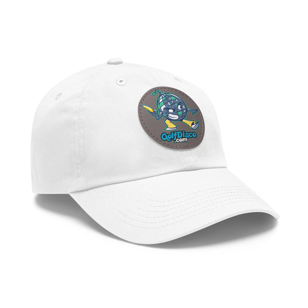 "GolfDisco" Dad Hat with round Leather Patch Accessories Cotton dad hat daddy disc golf dad disc golf hat gift for dad golfdisco hat hat Hats hats-tag Unisex Vegan
