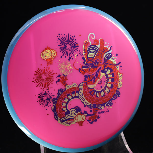 Axiom - Hex - Neutron - "CHUXI" A GolfDisco Original BLUE 176 axiom chinese dragon Disc Golf disc golf discs disc golf discs for sale discs fireqorks GOLFDISCO ORIGINALS hex lanters mid Mid-Range midragne midrange midrange driver mvp Neutron new year stamp stable swirly understablem