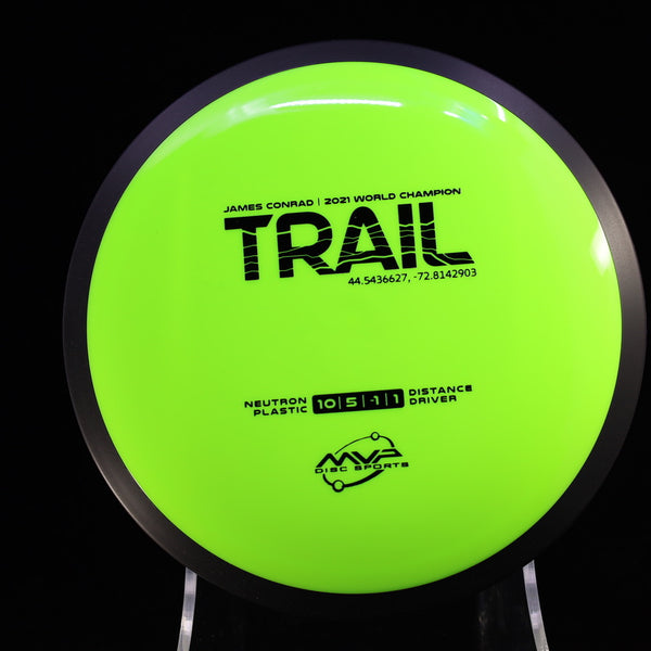 MVP - Trail - Neutron - James Conrad Line Distance Driver 170-175 65 GREEN YELLOW 172 James Conrad Line MVP MVP Disc Sports MVP Neutron MVP Trail release date neutron