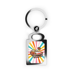 "Hot Rod Driver" Rectangle swivel Keyring One size Glossy Silver Car Enthusiast Gift Colorful Key Fob Colorful Keyring Art Customizable Keyring Fun Photo Accessory Gift for Him or Her Holiday Gift Idea Ideal for Car Lovers Keyring for Dad Keyring for Friends Keyring for Her Keyring for Him Memorable Keepsake Personalized Gift Photo Keyring Gift Retro Car Keyring Retro Car Photo Keyring Vintage Car Keychain