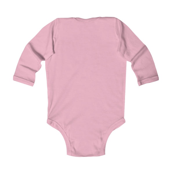 Onesie, long sleeve "MOMMY"S DISC GOLF PARTNER" - Infant Bodysuit - (NB-18M) Baby Clothing baby disc golf Bodysuits Cotton discgolf onesie DTG kid disc golf Kids' Clothing Long Sleeves mommy and baby mommy's disc golf partner Onesies Regular fit