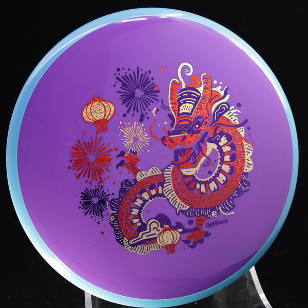 Axiom - Hex - Neutron - "CHUXI" A GolfDisco Original BLUE 176 axiom chinese dragon Disc Golf disc golf discs disc golf discs for sale discs fireqorks GOLFDISCO ORIGINALS hex lanters mid Mid-Range midragne midrange midrange driver mvp Neutron new year stamp stable swirly understablem