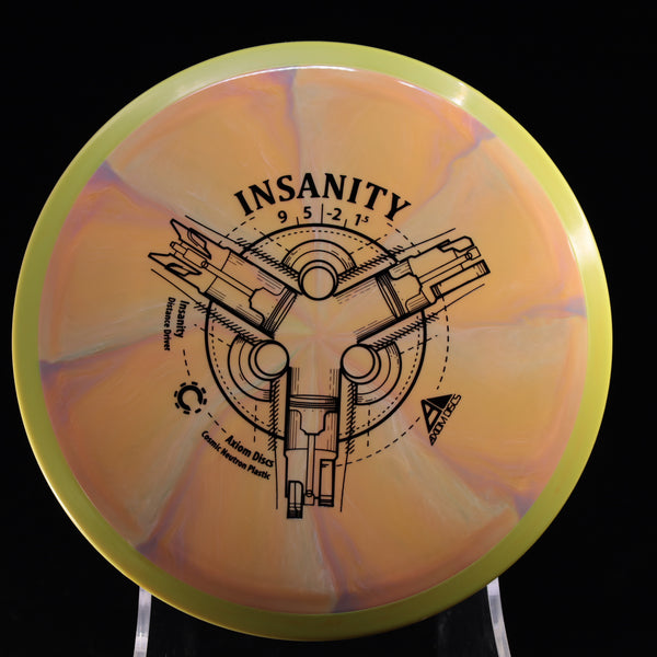 Axiom - Insanity - Cosmic Neutron - Distance Driver 170-175 5 BURLYWOOD YELLOW 172 Axiom Axiom discs axiom neutron cosmic Disc Golf disc golf discs disc golf discs for sale discs Driver insanity MVP MVP Disc Sports neutron Stable Understable