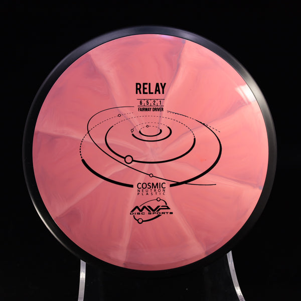 MVP - Relay - Cosmic Neutron - Fairway Driver 160-164 36 PINK RED MIX 163 Beginner Friendly cosmic Fairway Fairway Driver Gyro MVP MVP Disc Sports neutron relay understable