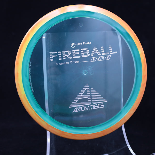 Axiom - Fireball - Proton - Distance Driver 170-175 GREEN ORANGE 170 axiom disc golf discs disc golf discs for sale discs fireball flick mvp neutron overstable proton Utility z