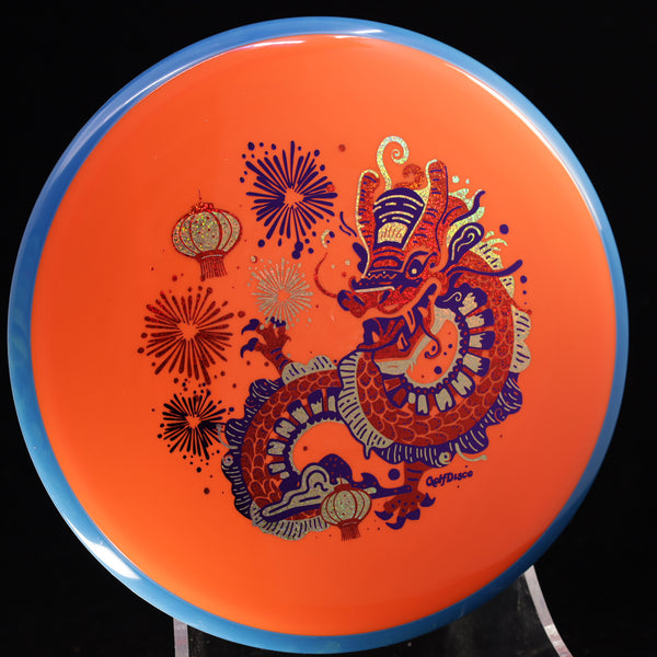 Axiom - Hex - Neutron - "CHUXI" A GolfDisco Original BLUE axiom chinese dragon Disc Golf disc golf discs disc golf discs for sale discs fireqorks GOLFDISCO ORIGINALS hex lanters mid Mid-Range midragne midrange midrange driver mvp Neutron new year stamp stable swirly understablem