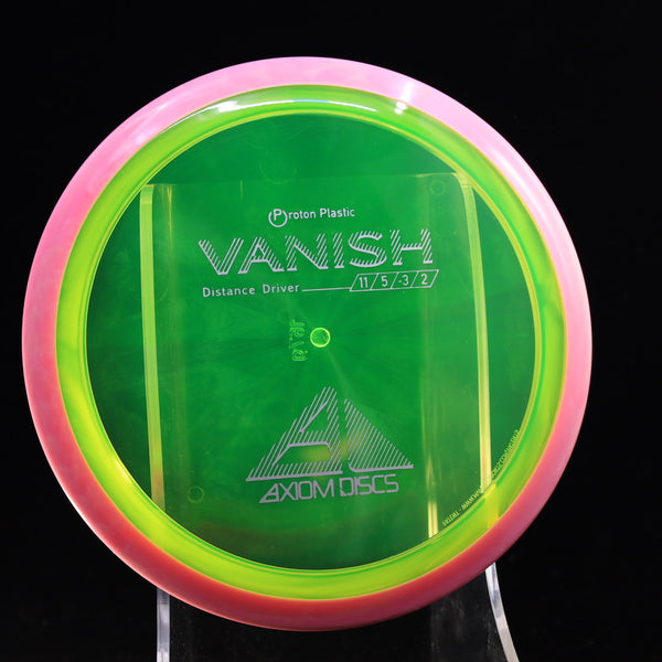 Axiom - Vanish - Proton - Distance Driver 165-169 13 GREEN PINK 167 axiom Disc Golf disc golf discs disc golf discs for sale discs Distance Driver Driver high speed driver mvp mvp disc sports proton vanish