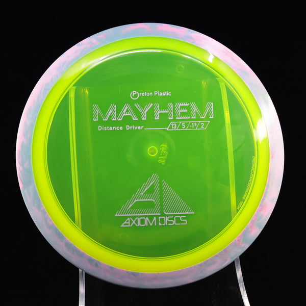 Axiom - Mayhem - Proton - Distance Driver 170-175 4 GREEN GRAY 173 Axiom Axiom discs Disc Golf disc golf discs disc golf discs for sale discs distance Distance Driver Driver mayhem MVP MVP Disc Sports proton