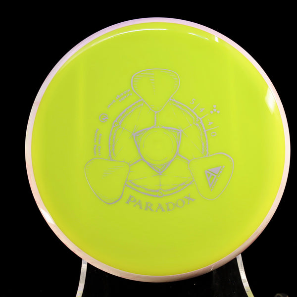 Axiom - Paradox - Neutron - Midrange 165-169 1 YELLOW WHITE 167 axiom Beginner Friendly Disc Golf disc golf discs disc golf discs for sale discs first run mid Mid-Range midrange midrange driver mvp NEUTRON paradox understable