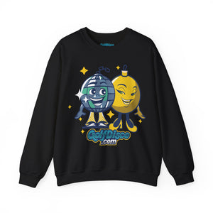 Sweatshirt Crewneck Heavy Blend "GolDisco mascot and ornament found Love"- Unisex - disc golf sweatshirt Black christmas disc golf Crew neck disc golf disc golf sweatshirt DTG golfdisco golfdisco ball love golfdisco christmas love golfdisco winter Men's Clothing Regular fit Sweatshirts Unisex Valentine's Day Picks Women's Clothing