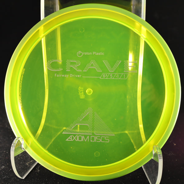 Axiom - Crave - Proton - Fairway Driver 170-175 YELLOW GREEN 172 axiom crave disc golf discs disc golf discs for sale discs fairway fairway driver hokom mvp proton