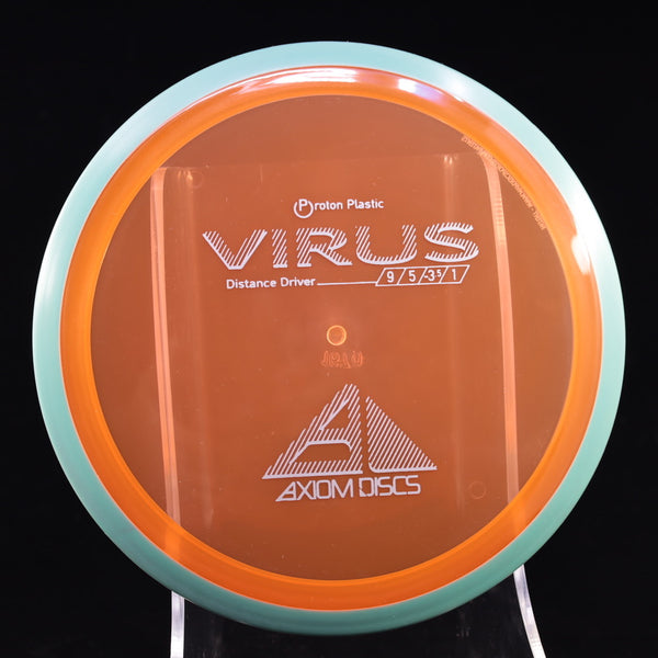 Axiom - Virus - Proton - Distance Driver 165-169 16 ORANGE TEAL 167 AXIOM Disc Golf disc golf discs disc golf discs for sale discs distance Distance Driver MVP proton understable VIRUS