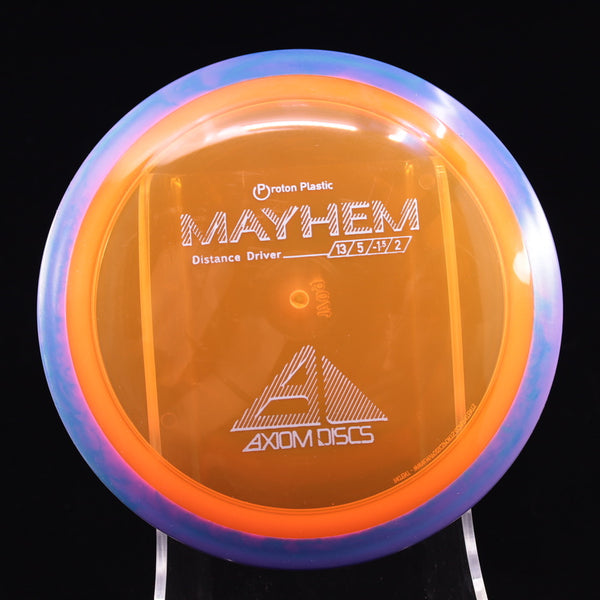 Axiom - Mayhem - Proton - Distance Driver 170-175 3 ORANGE PURPLE 170 Axiom Axiom discs Disc Golf disc golf discs disc golf discs for sale discs distance Distance Driver Driver mayhem MVP MVP Disc Sports proton