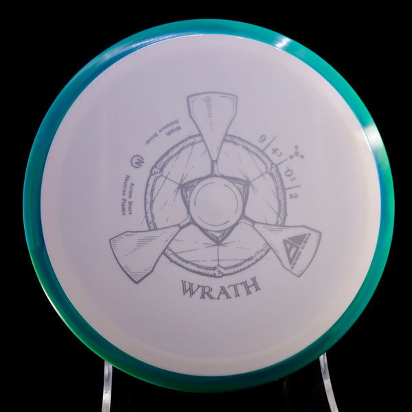 Axiom - Wrath - Neutron - Distance Driver 155-159 17 WHITE BLUE TURQUOISE 156 Axiom Axiom discs axiom neutron Disc Golf disc golf discs disc golf discs for sale discs distance Distance Driver Gyro gyronauts Stable wrath